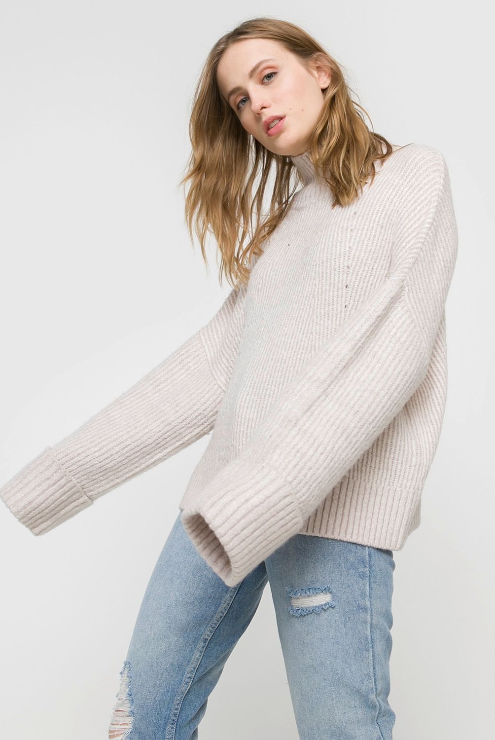 BASEMENT - Sweater Manga Larga Mujer