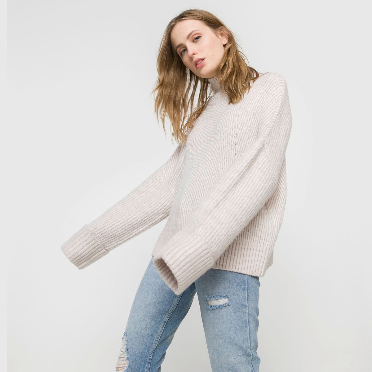 BASEMENT - Sweater Manga Larga Mujer