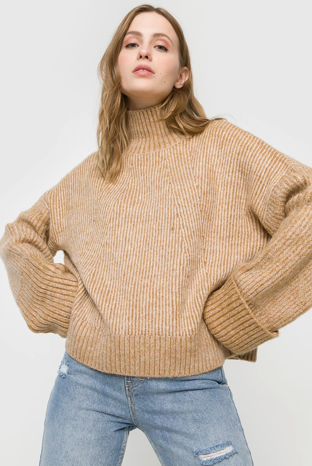 BASEMENT - Sweater Manga Larga Mujer