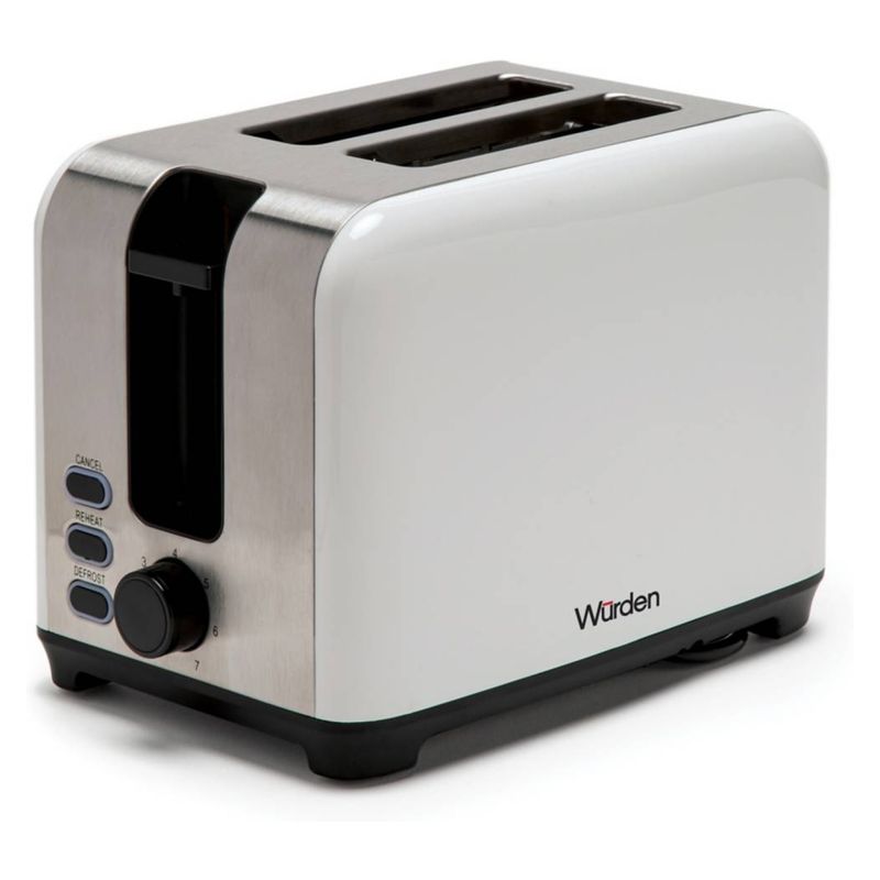 WURDEN - Tostador Eléctrico Wurden 2 Rebanadas 850W Blanco