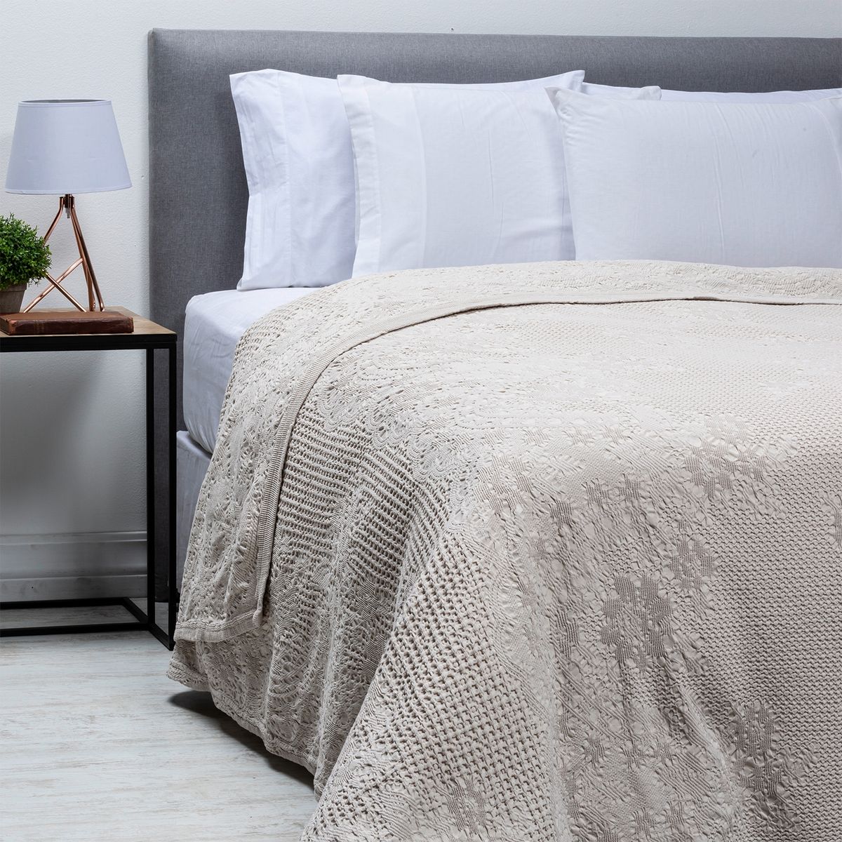 ROBERTA ALLEN - Cubrecama Quilt Algodón Roberta Allen Elena Beige/Khaki