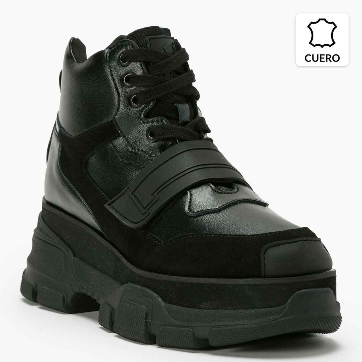 AMERICANINO - Halo Botín Mujer Cuero Negro Americanino