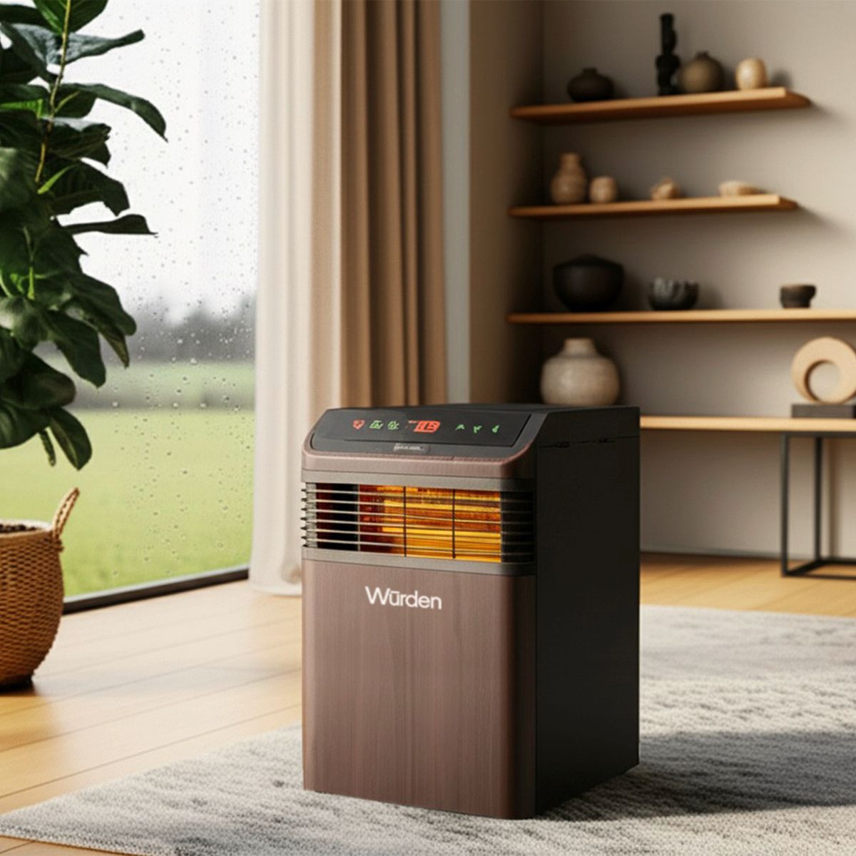 WURDEN - Estufa Infrarroja Wurden 1500W Digital con Ruedas