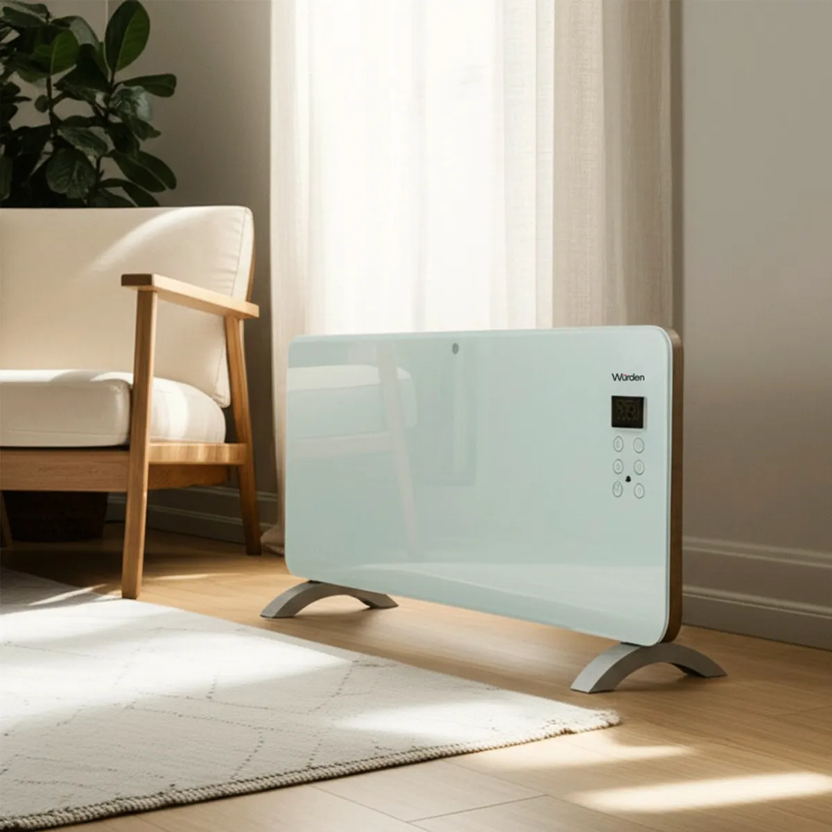 WURDEN - Estufa Eléctrica Wurden Convector Vidrio Templado 2000W Wifi