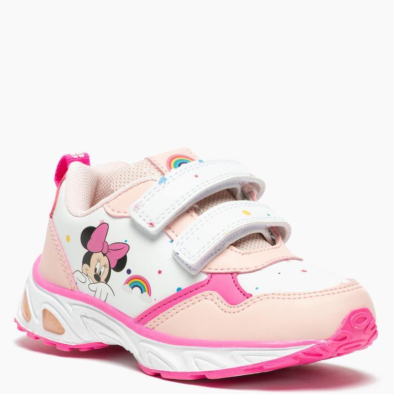 DISNEY - Zapatilla Niña Luces Minnie Blanca