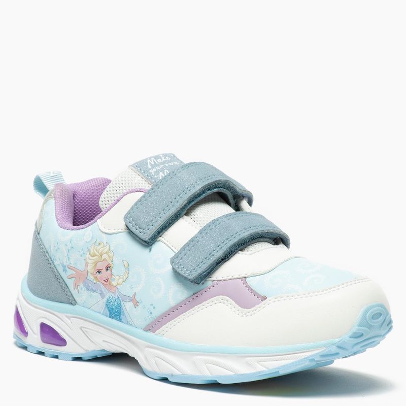 DISNEY - Zapatilla Niña Luces Frozen Celeste