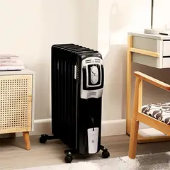 RECCO - Estufa Oleoeléctrica 2000W con Termostato Negra