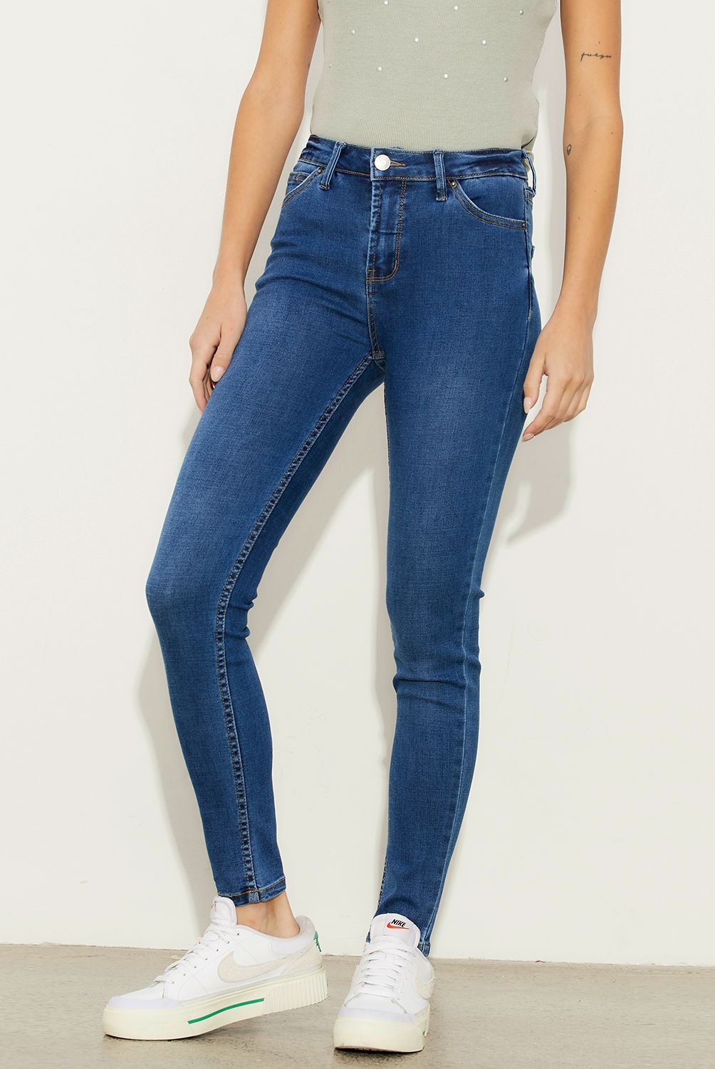 AMERICANINO - Jeans Americanino Básico Tiro Medio Mujer Algodón