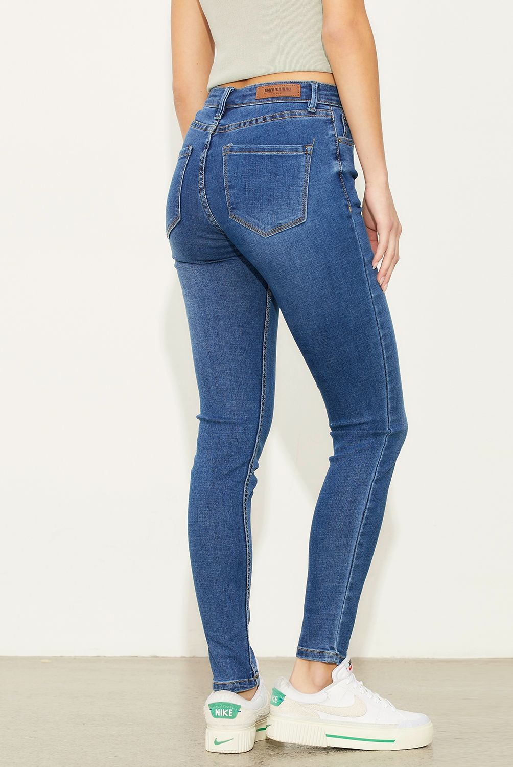 AMERICANINO - Jeans Americanino Básico Tiro Medio Mujer Algodón