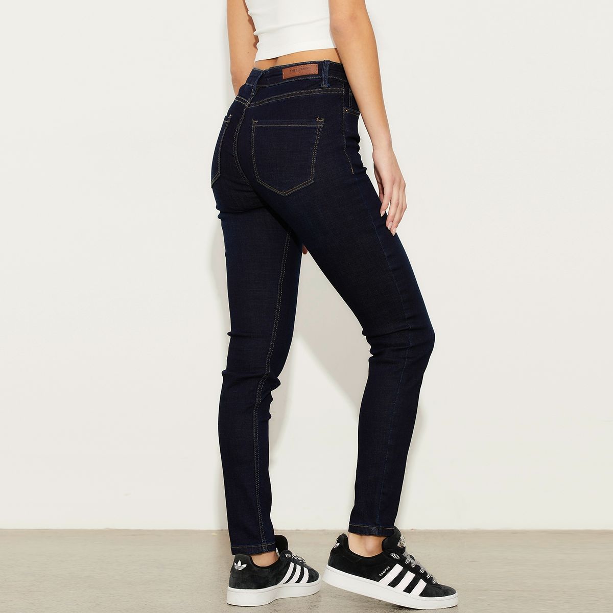 AMERICANINO - Jeans Americanino Básico Tiro Medio Mujer Algodón