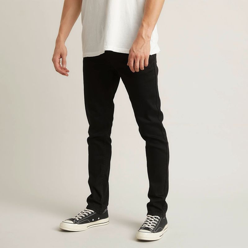 AMERICANINO - Jeans Skinny Americanino Hombre Algodón Tiro Medio Negro
