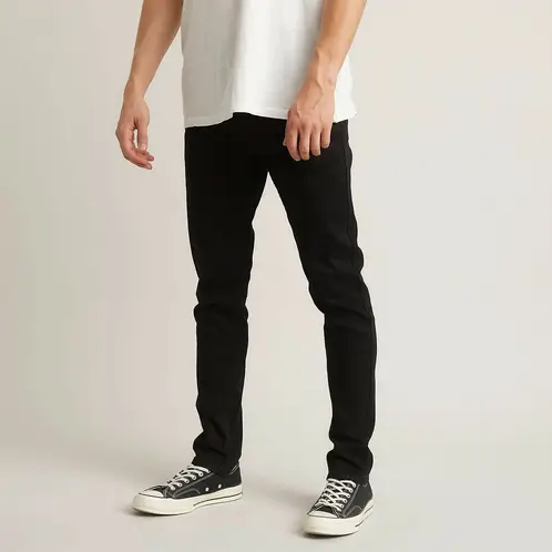 AMERICANINO - Jeans Skinny Hombre Algodón Tiro Medio Negro