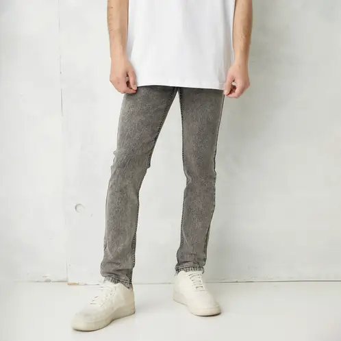 BEARCLIFF - Jeans Super Skinny Fit Hombre Algodón Stretch