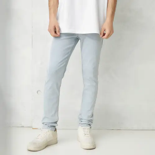 BEARCLIFF - Jeans Super Skinny Fit Hombre Algodón Stretch