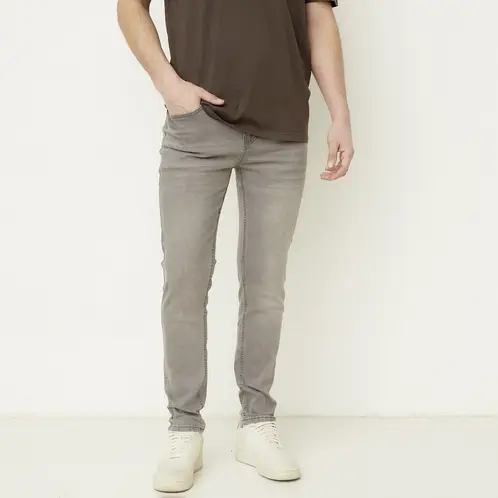 BEARCLIFF - Jeans Skinny Fit Hombre Algodón Tiro Regular