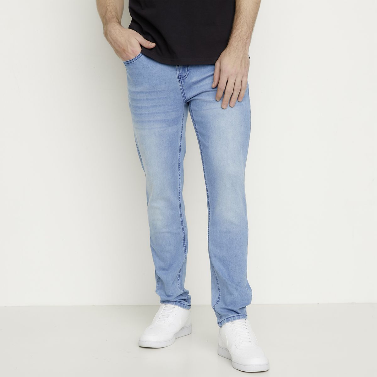 BEARCLIFF - Jeans Skinny Fit Bearcliff Hombre Algodón Tiro Regular
