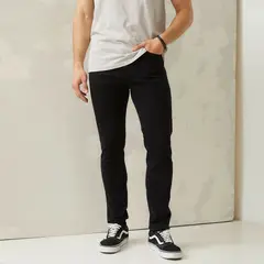 AMERICANINO - Jeans Super Skinny Algodón Orgánico Hombre Negro