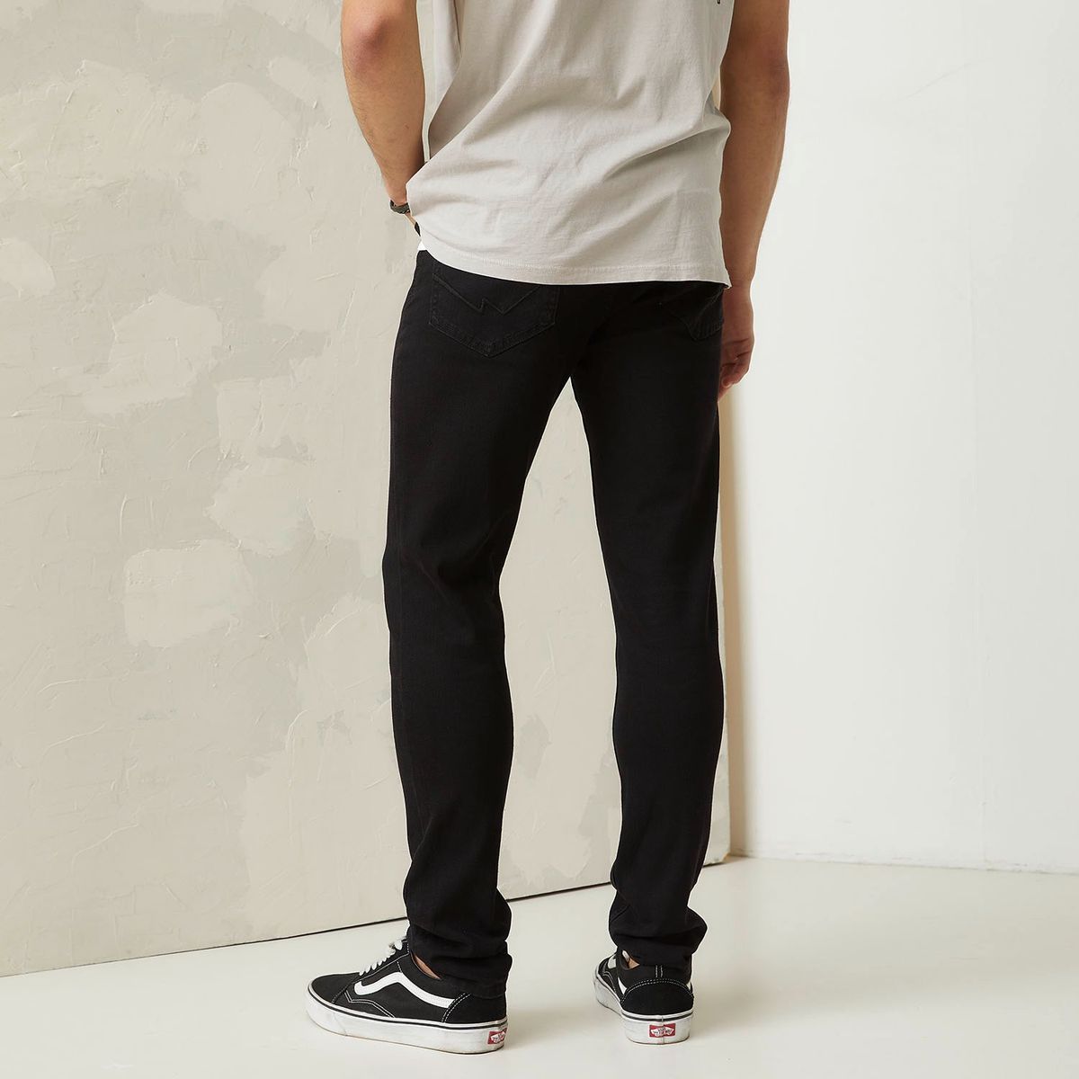 AMERICANINO - Jeans Americanino Super Skinny Algodón Hombre Negro