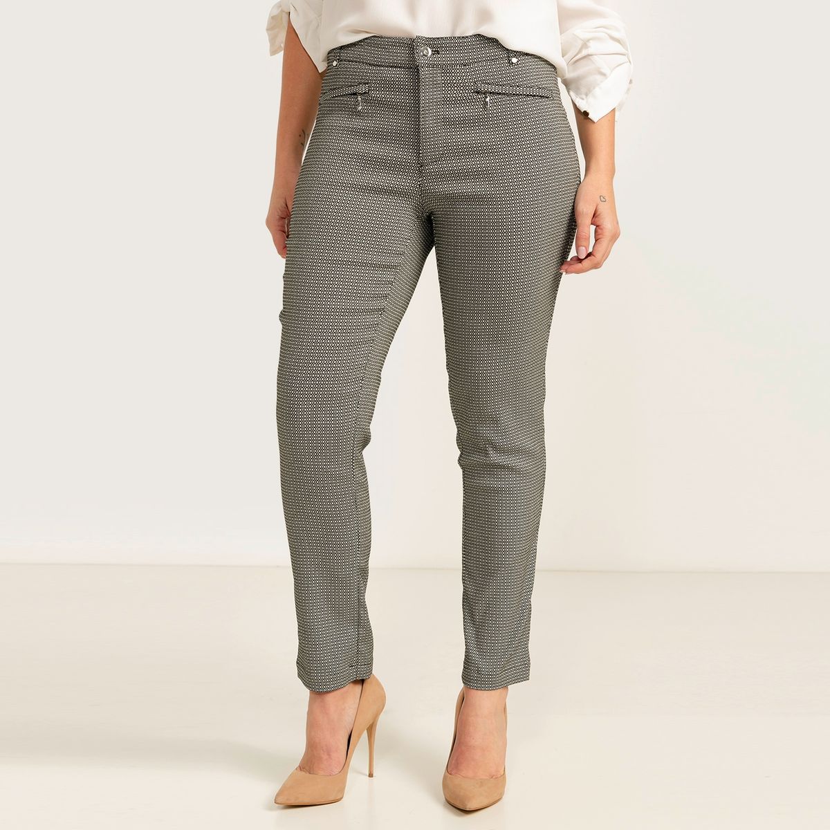 STEFANO COCCI - Pantalón De Algodón Skinny Mujer