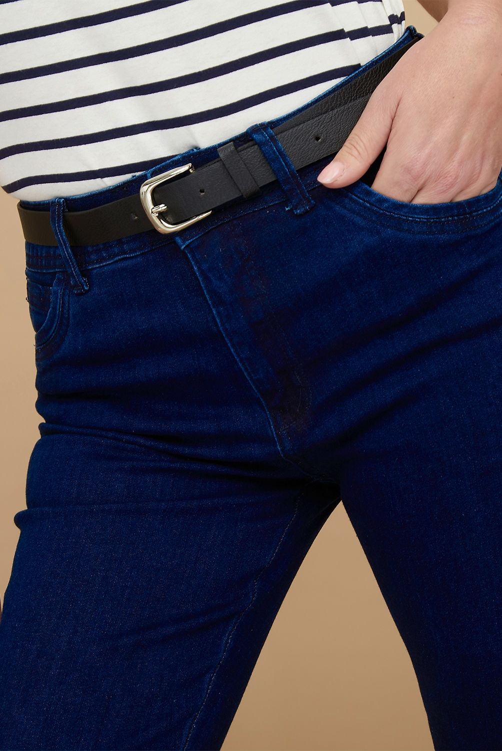 ELLE - Jeans Recto Tiro Medio Mujer Elle