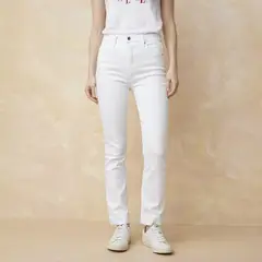 ELLE - Jeans Straight Tiro Alto Mujer