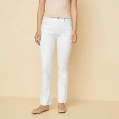 ELLE - Jeans Straight Tiro Alto Mujer