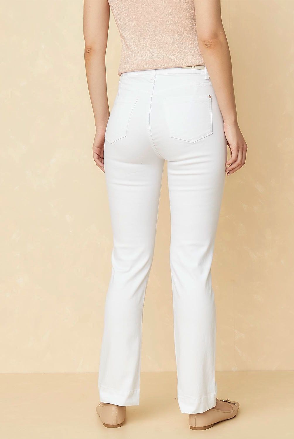 ELLE - Jeans Straight Tiro Alto Mujer Elle