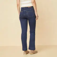 ELLE - Jeans Straight Tiro Alto Mujer