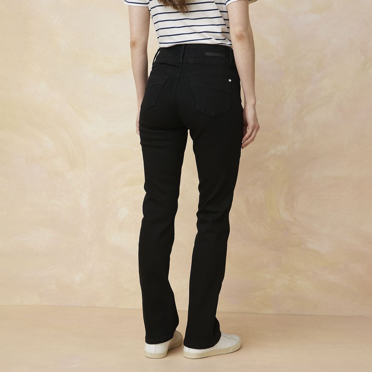 ELLE - Jeans Straight Tiro Medio Mujer Elle
