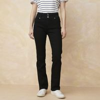 Jeans Straight Tiro Medio Mujer