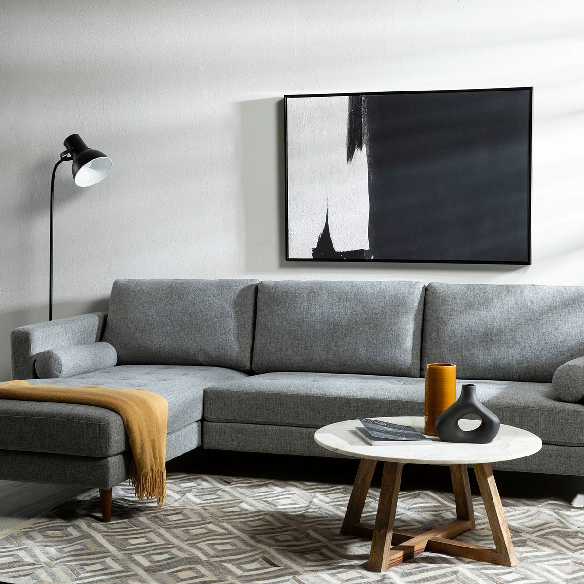 BASEMENT HOME - Sofá Seccional Izquierdo Connery 4 Cuerpos Basement Home