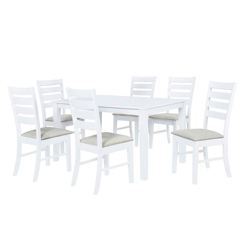 MICA - Juego de Comedor Mica Kinkade 6 Sillas Blanco