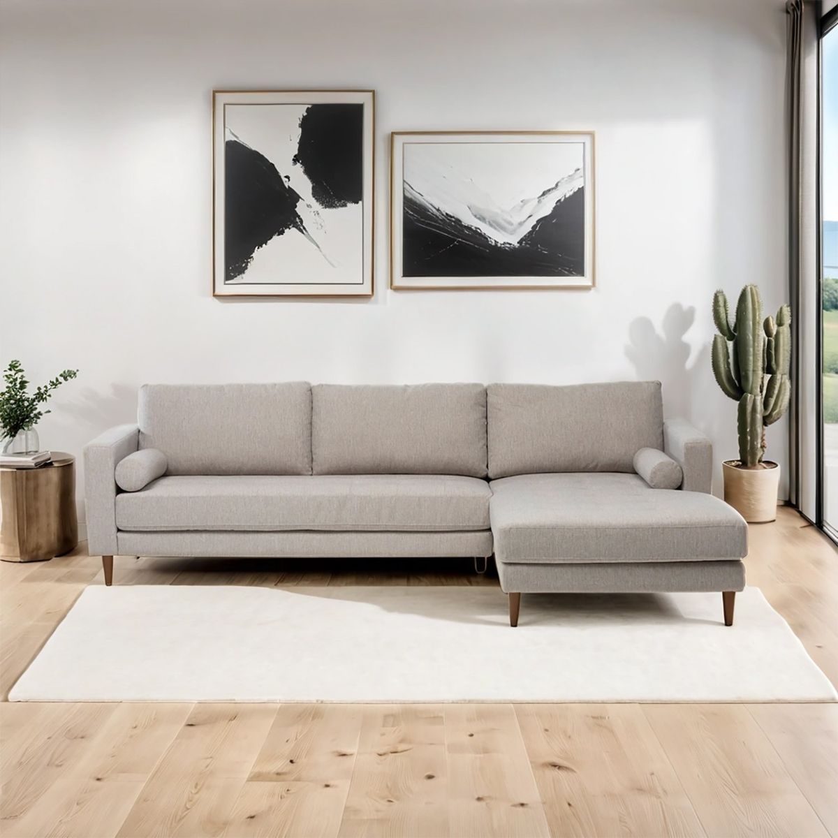 BASEMENT HOME - Sofá Seccional Derecho Connery 4 Cuerpos Basement Home