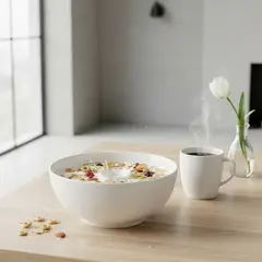 BASEMENT HOME - Ensaladera Redonda Porcelana Blanca