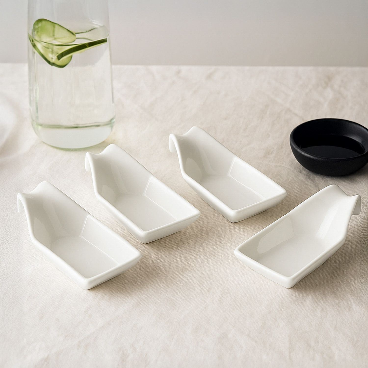 🍲 Juego De 4 Cuencos De Cena Blancos – The Cellar | Porcelana Brillante 9 Pulgadas | Borde Básico