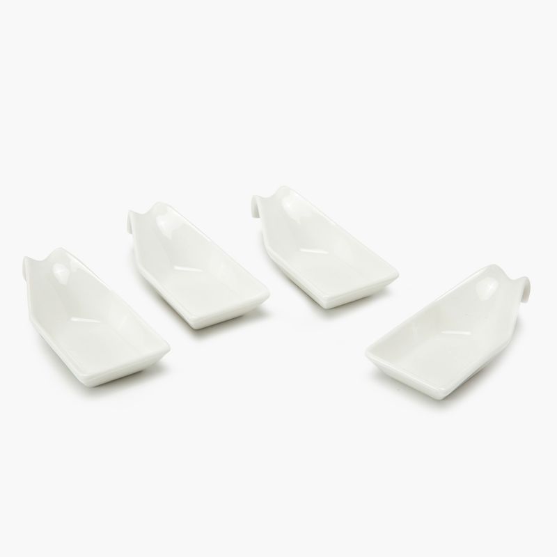 BASEMENT HOME - Set De 4 Bowls Cuadrados Basement Homeporcelana Blanca