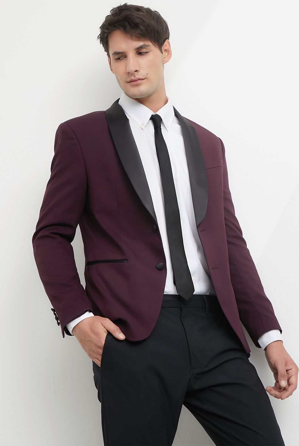 BASEMENT - Chaqueta Traje Formal Hombre Formal Skinny Fit Basement