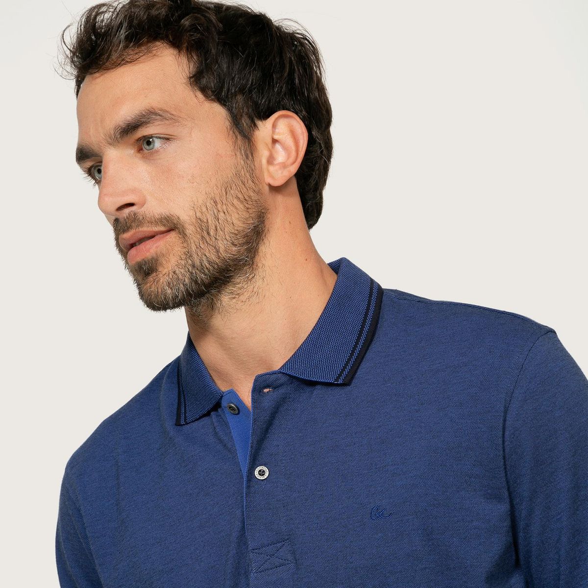 CHRISTIAN LACROIX - Polera Con Cuello Regular Fit Hombre Christian Lacroix