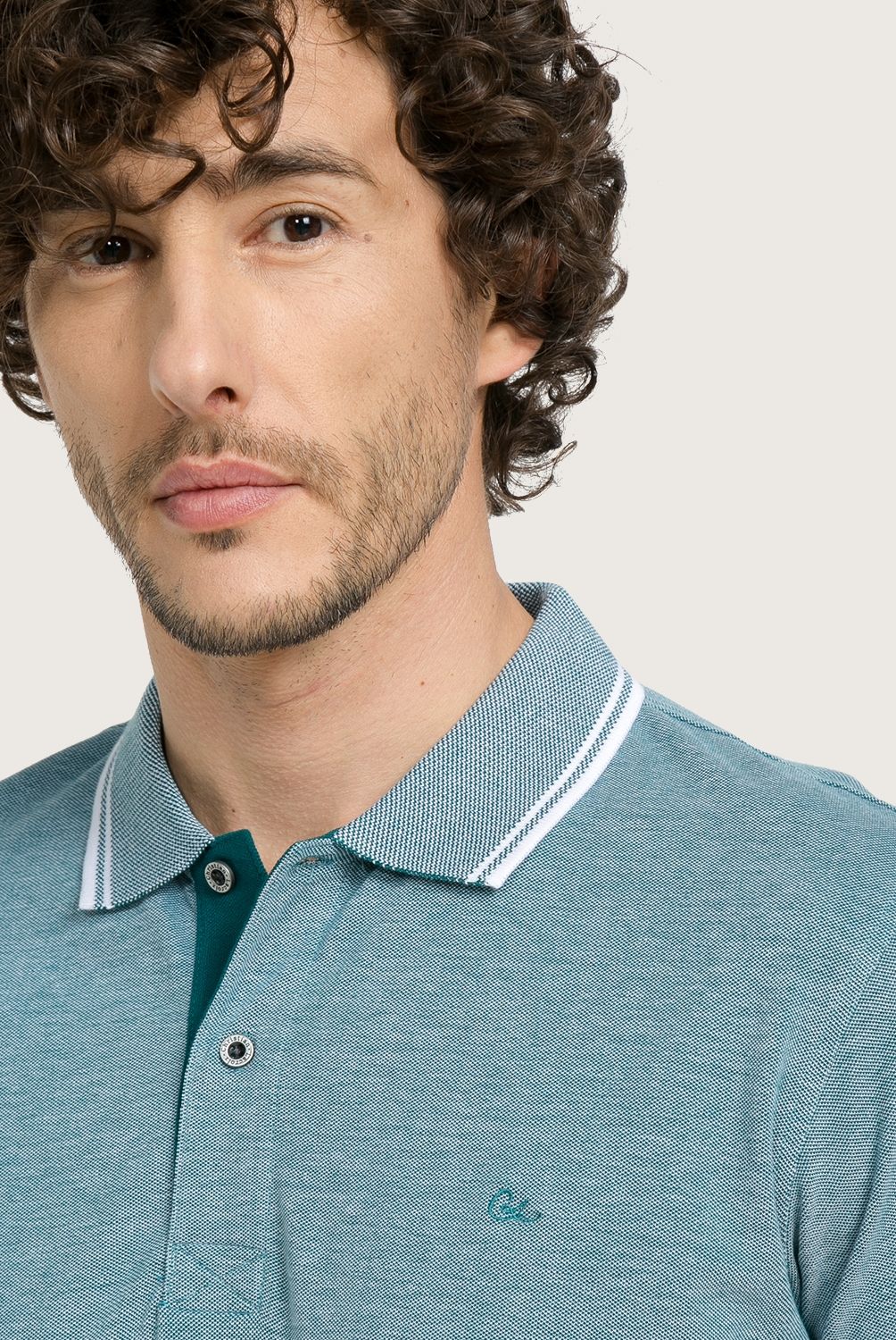 CHRISTIAN LACROIX - Polera Con Cuello Regular Fit Hombre Christian Lacroix