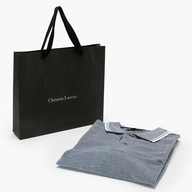 CHRISTIAN LACROIX - Polera Con Cuello Regular Fit Hombre Christian Lacroix