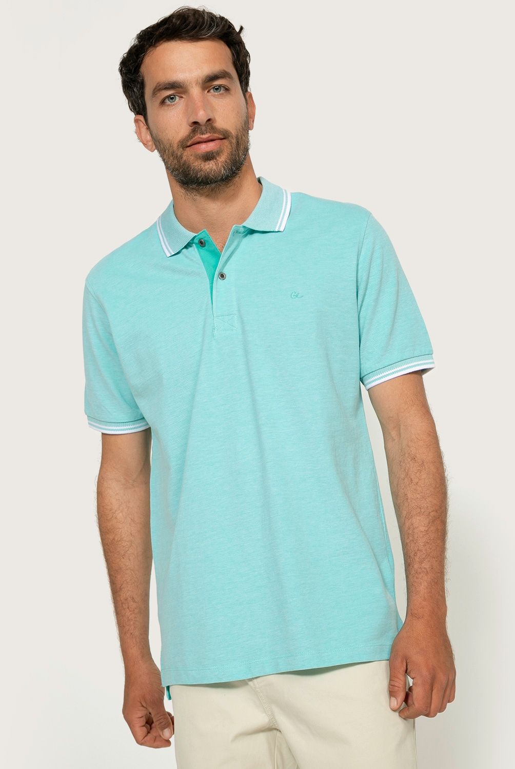 CHRISTIAN LACROIX - Polera Con Cuello Regular Fit Hombre Christian Lacroix