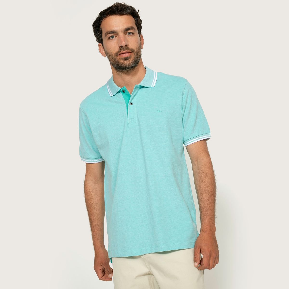 CHRISTIAN LACROIX - Polera Con Cuello Regular Fit Hombre Christian Lacroix