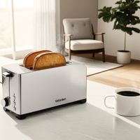 Tostador Eléctrico 4 Rebanadas Acero Inoxidable