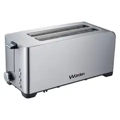 WURDEN - Tostador Eléctrico 4 Rebanadas Acero Inox WBT-BACKER4000 1500 W