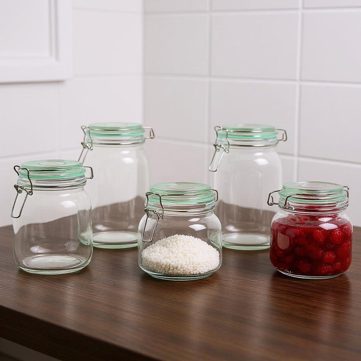 MICA - Set de 5 Contenedores de Vidrio Mica