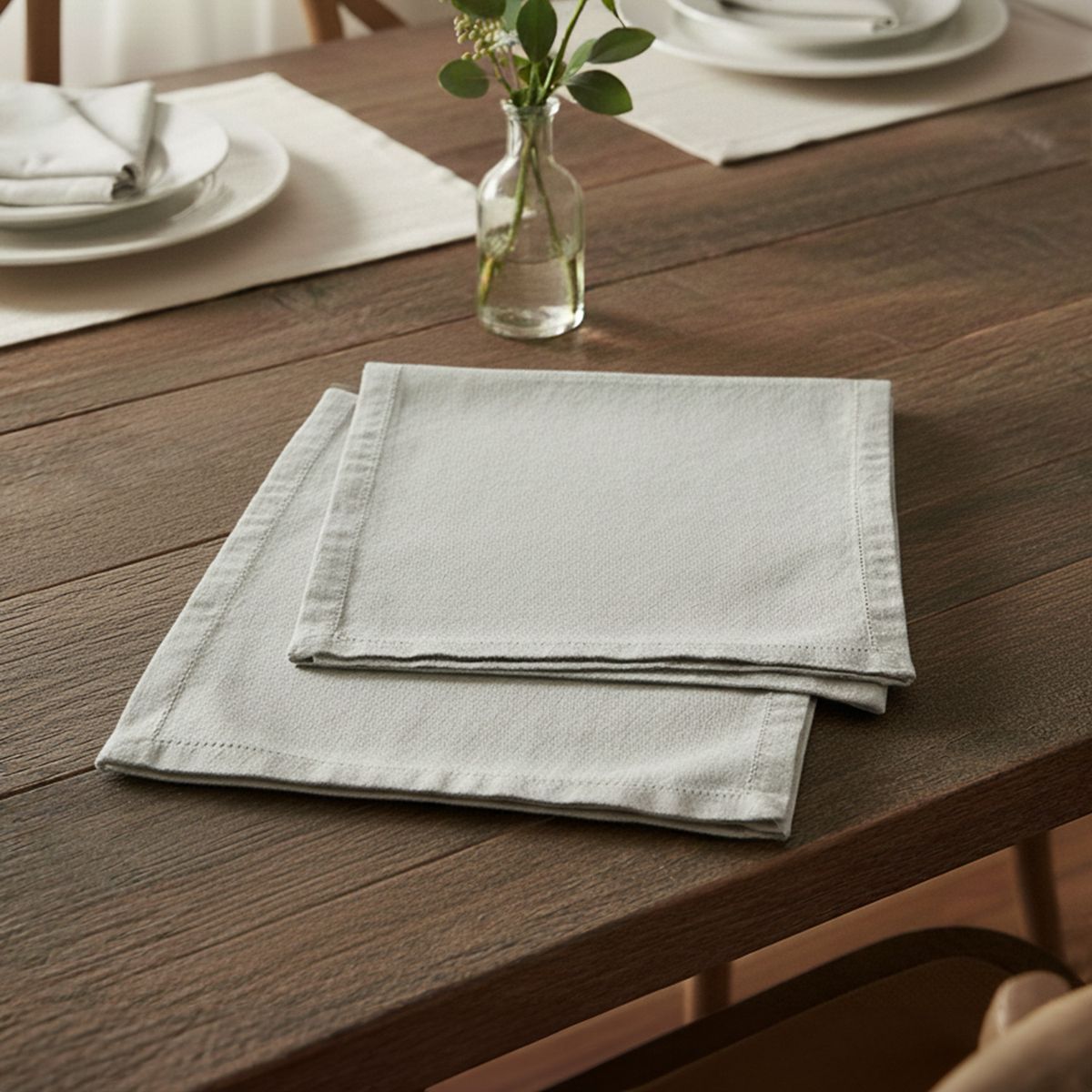 BASEMENT HOME - Set de 2 Servilletas Basement Home Algodón Cuadradas Caladas