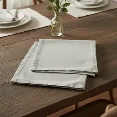 BASEMENT HOME - Set de 2 Servilletas Algodón Cuadradas Caladas