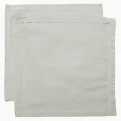 BASEMENT HOME - Set 2 Servilletas Cuadradas Caladas 45 cm Algodón