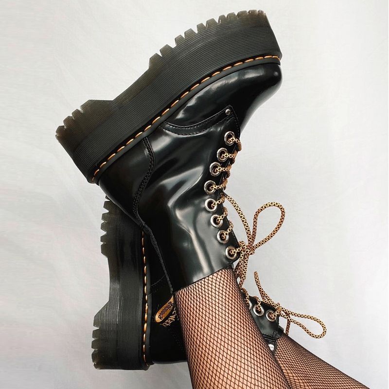 DR MARTENS - Dr Martens Jadon Max Botín Mujer Cuero Negro