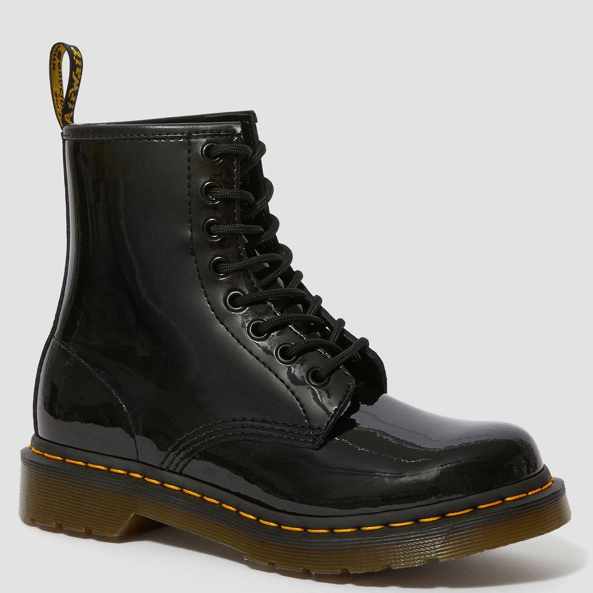DR MARTENS - Dr Martens 1460 W Patent Botín Mujer Cuero Negro